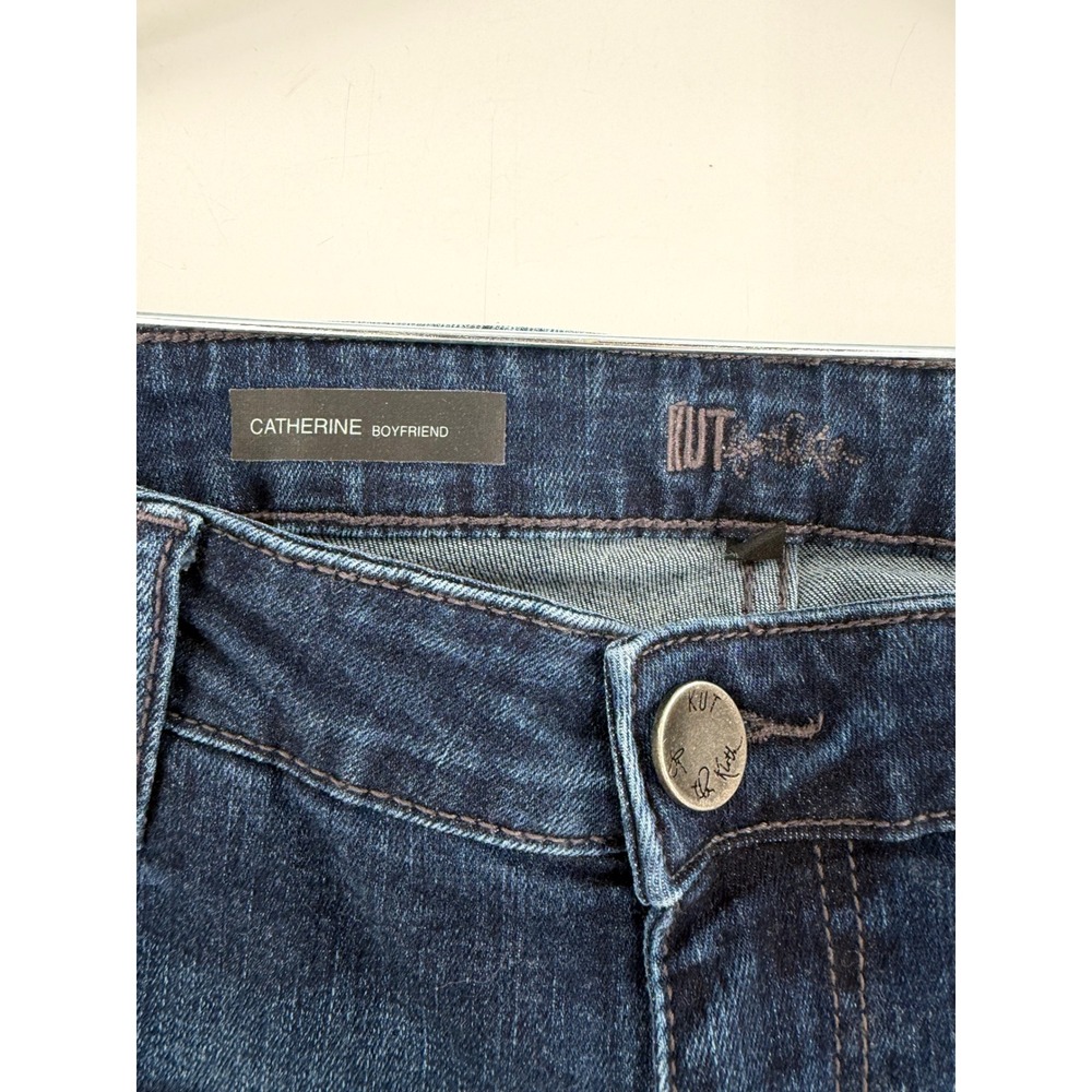 Kut from the Kloth Catherine Boyfriend Jeans Women Size 10 Blue Denim KP494MQ4N - Picture 2 of 9